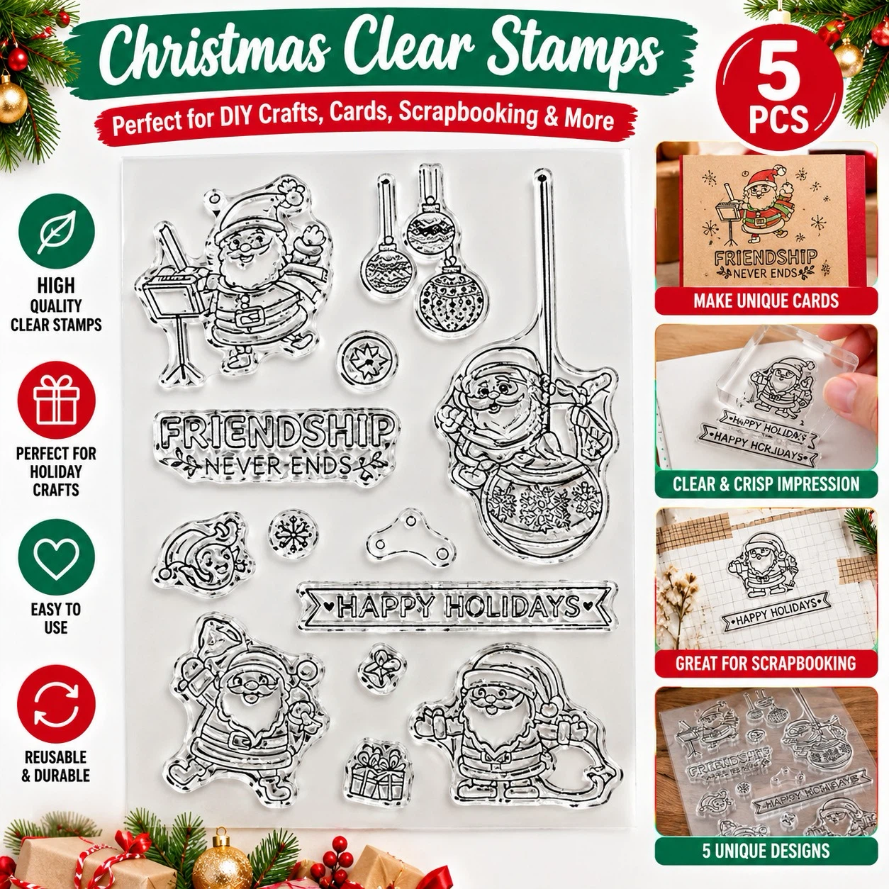 Christmas Clear Stamps Set