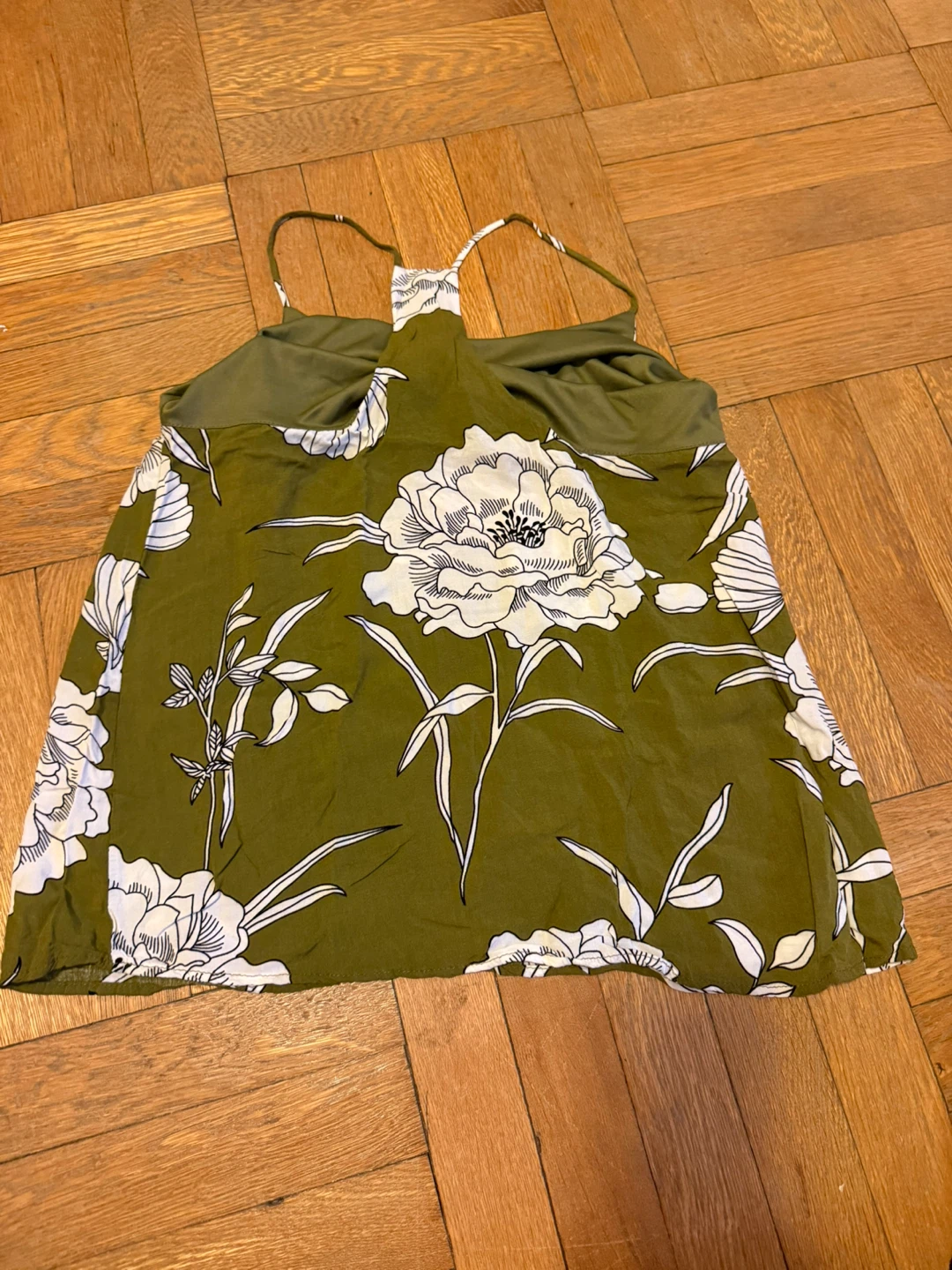 Olive Floral Tank Top - photo 2