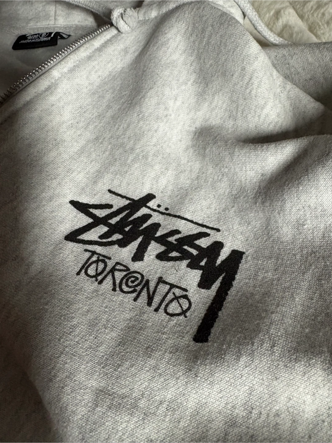 **LIMITED** Stussy Toronto Zip-Up Hoodie Grey - photo 4