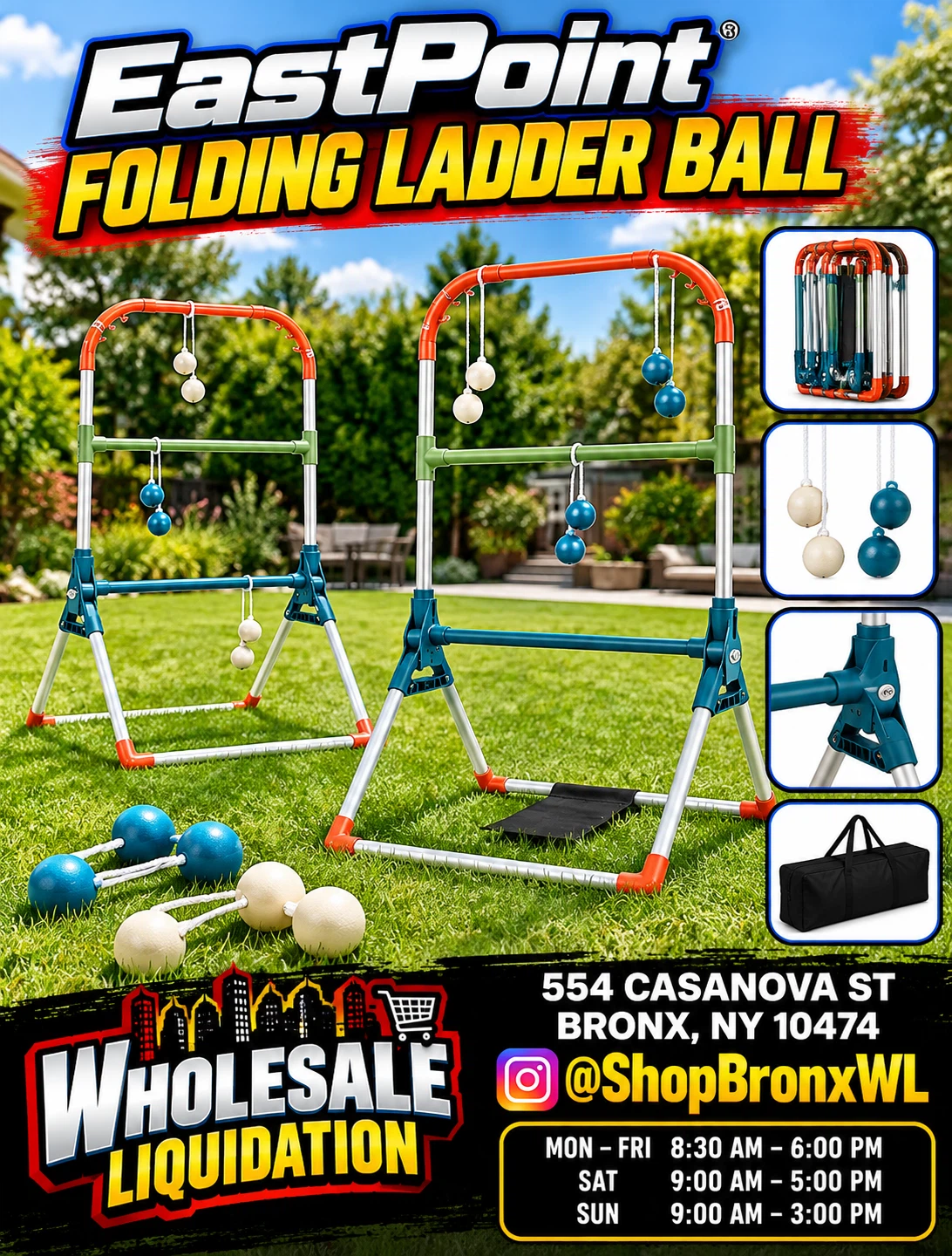 EastPoint Folding Ladder Ball Game
