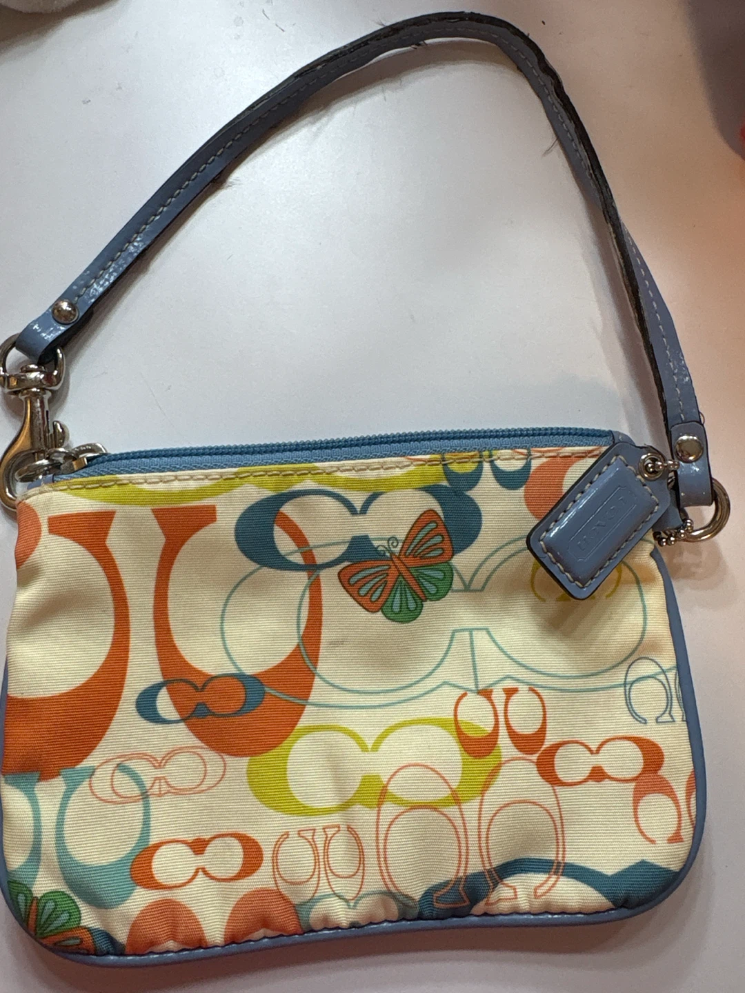 Coach Multi-coloured Butterfly Wristlet