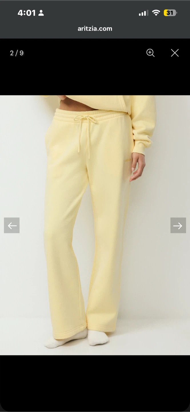 Aritzia Yellow Sweatpants - photo 3