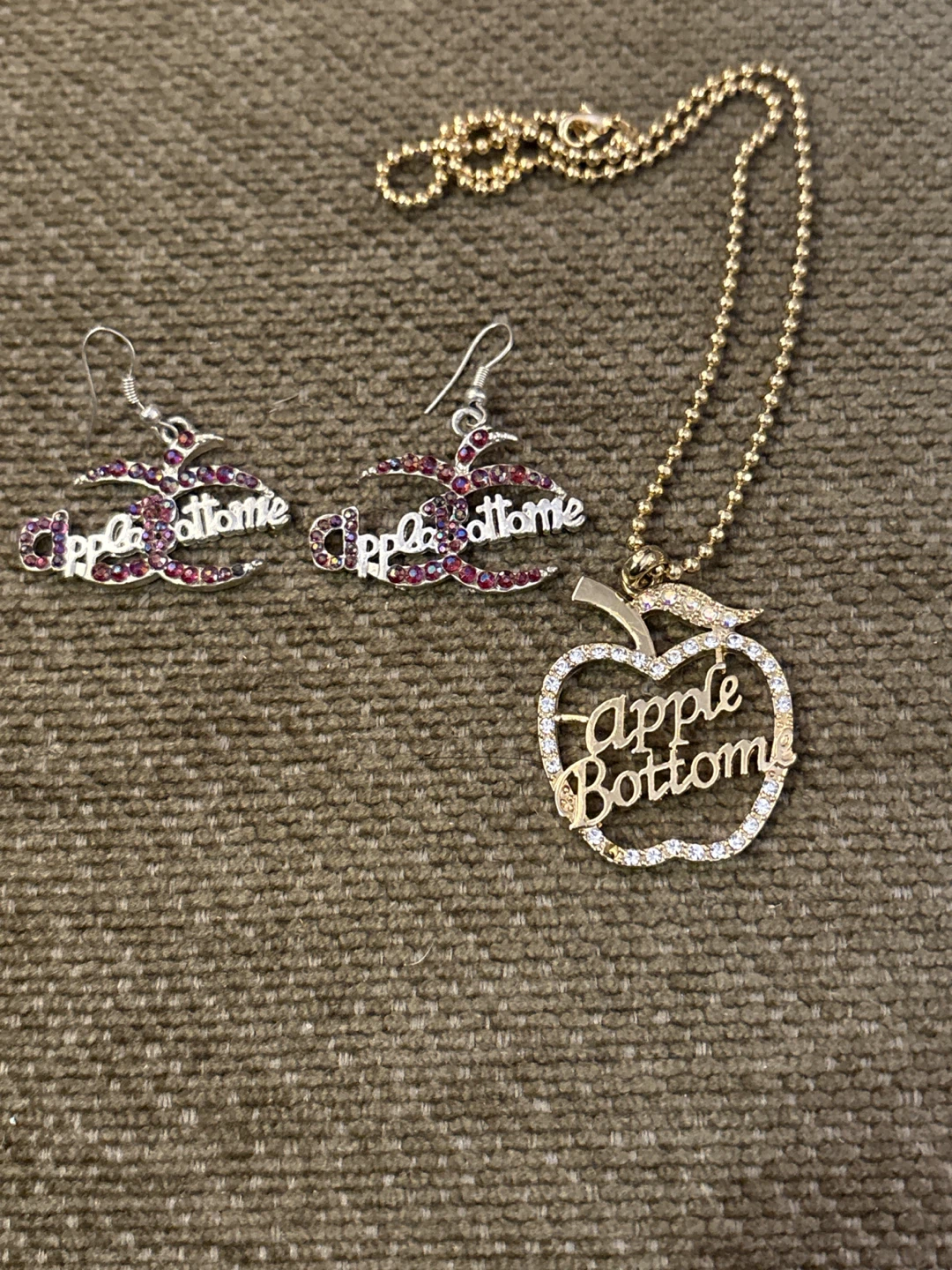 Apple Bottom Necklace and Earring Set