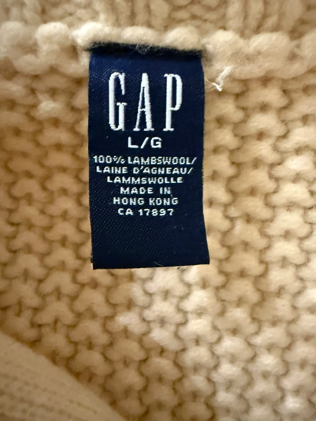 Gap Cream Cozy Wool Full-Zip Sweater - photo 3