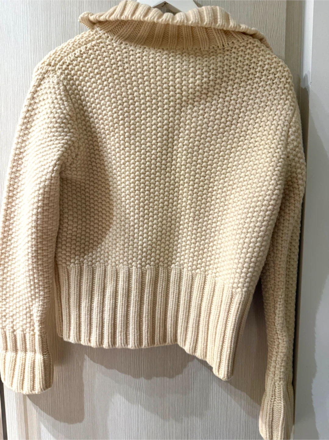Gap Cream Cozy Wool Full-Zip Sweater - photo 4