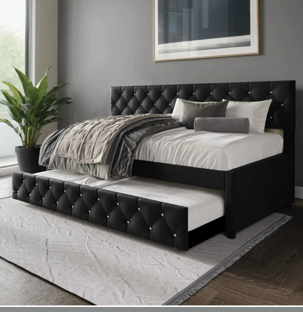 House of Hampton Darcey Velvet Upholstered Twin Daybed