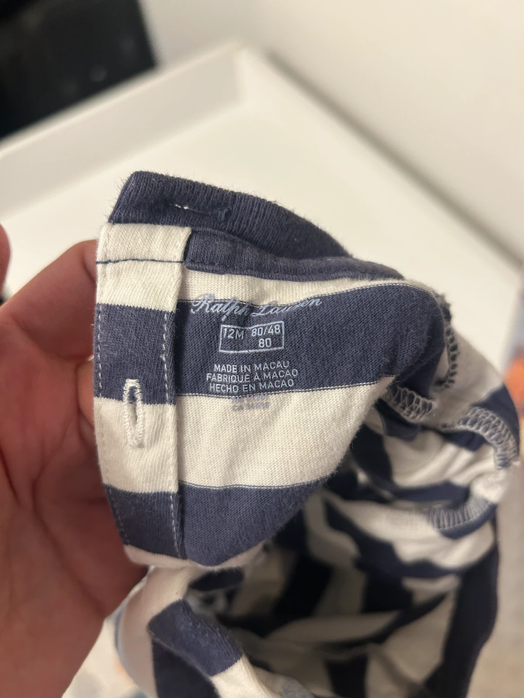 Ralph Lauren Polo Bear Striped Dress 12M - photo 2