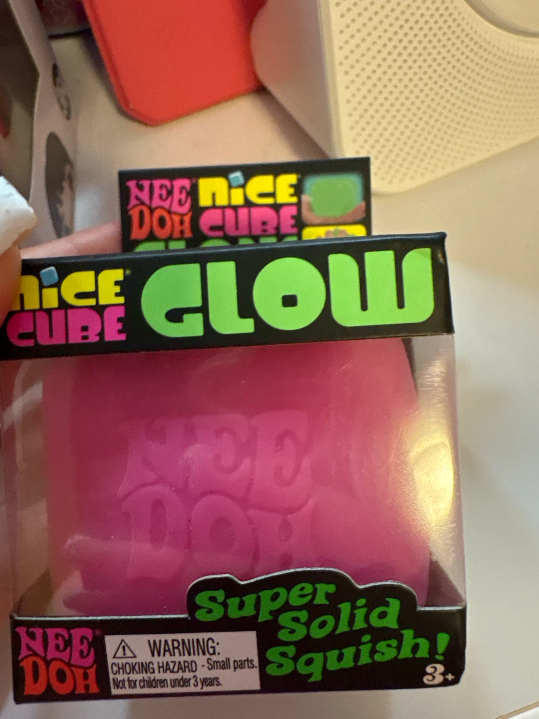 Nee Doh Nice Cube Glow Pink
