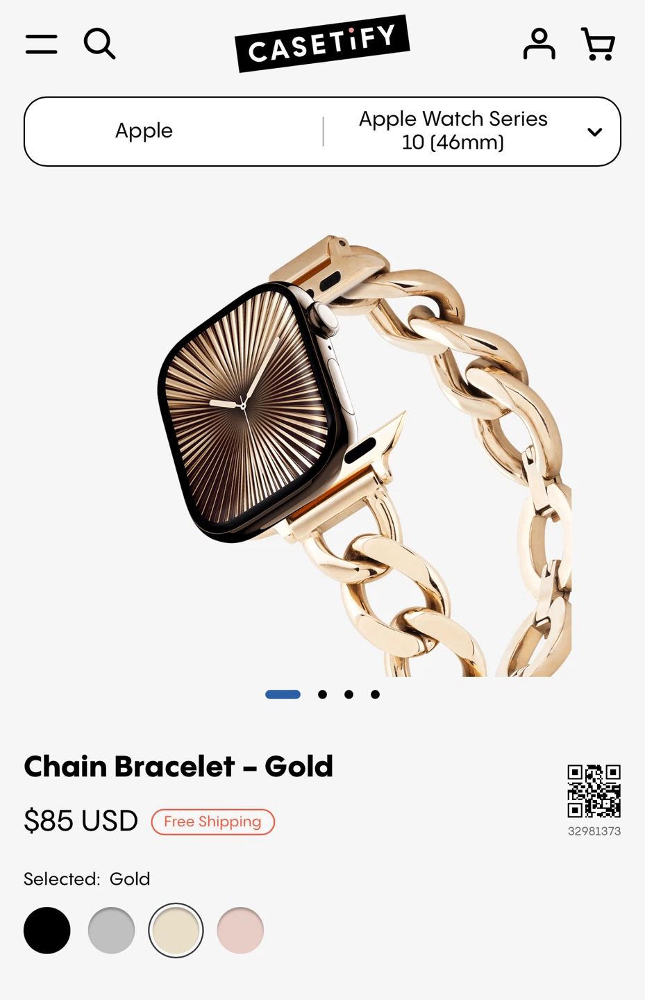 Casetify Chain Bracelet (GOLD) Apple Watch Band - photo 2