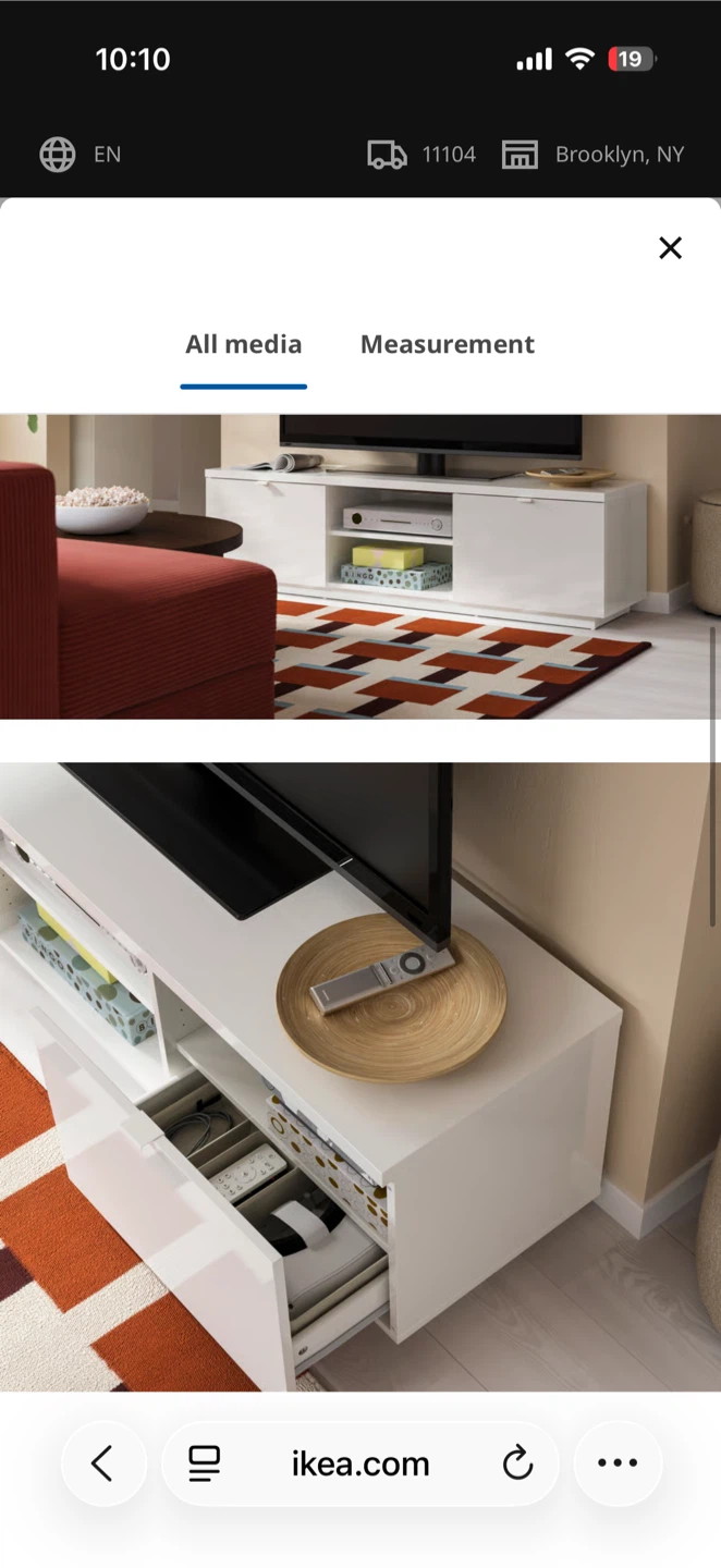 IKEA White TV Stand - photo 3