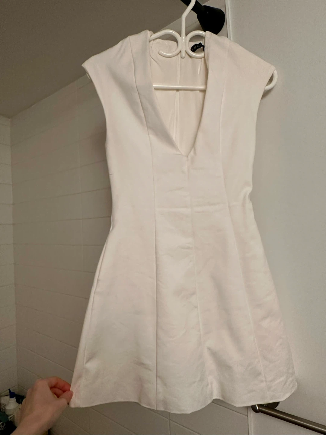 Fenity White Sleeveless Mini Dress
