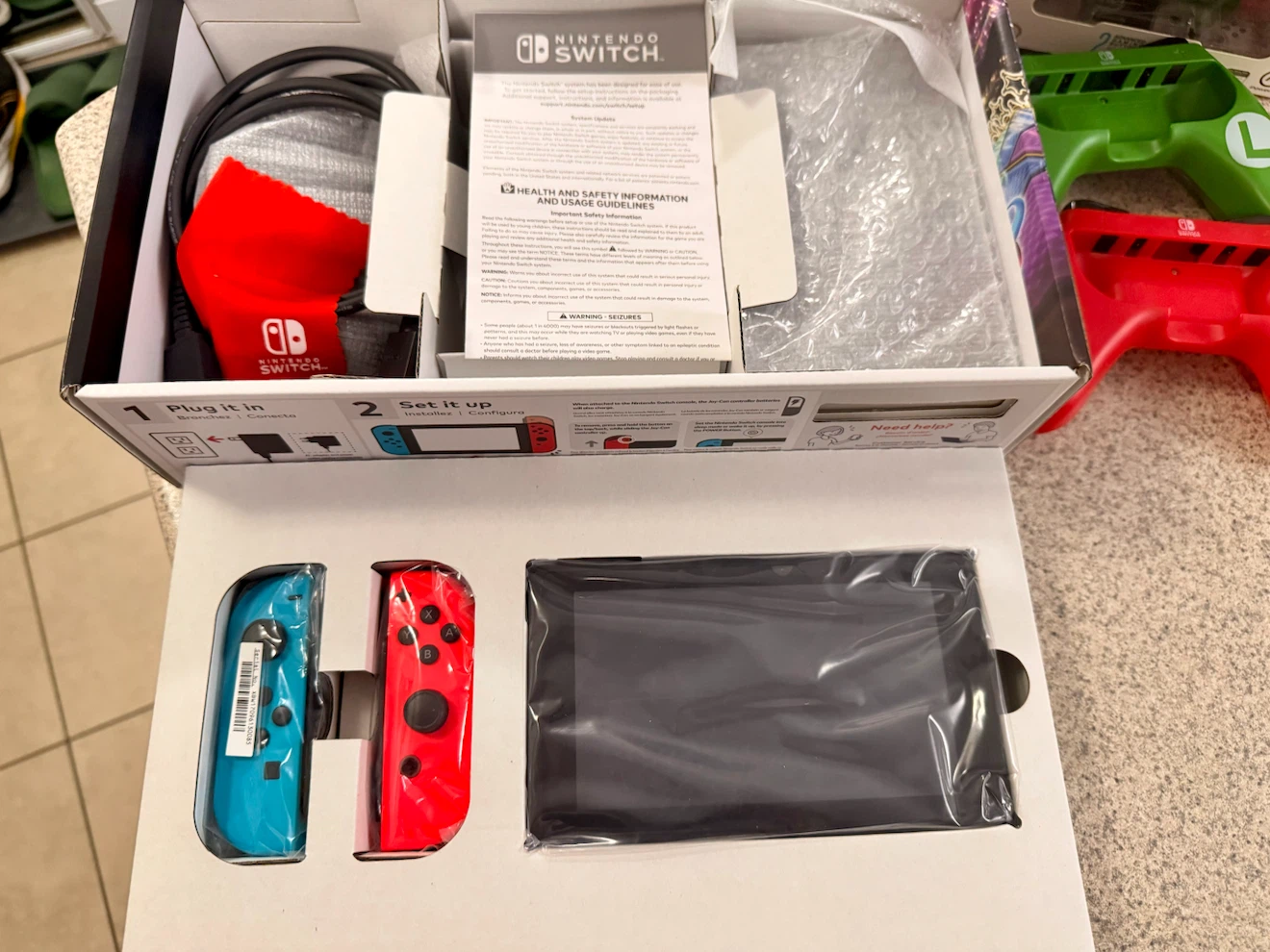 Nintendo Switch Bundle - Mario Accessories + 128GB microSD Card - photo 4