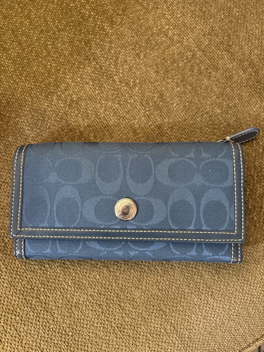Blue Coach Signature Wallet