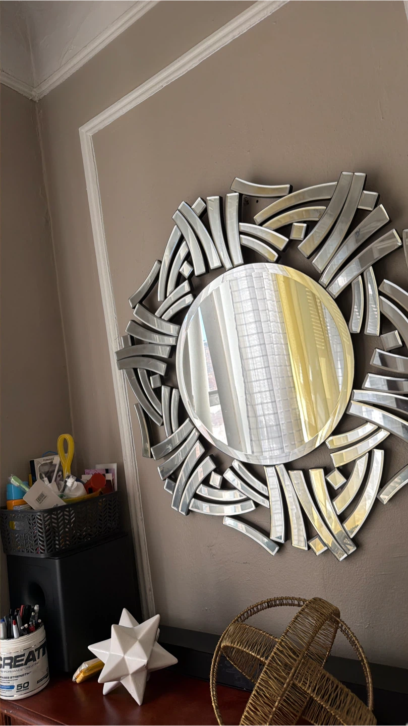 2 Decorative Art Deco Style Wall Mirror