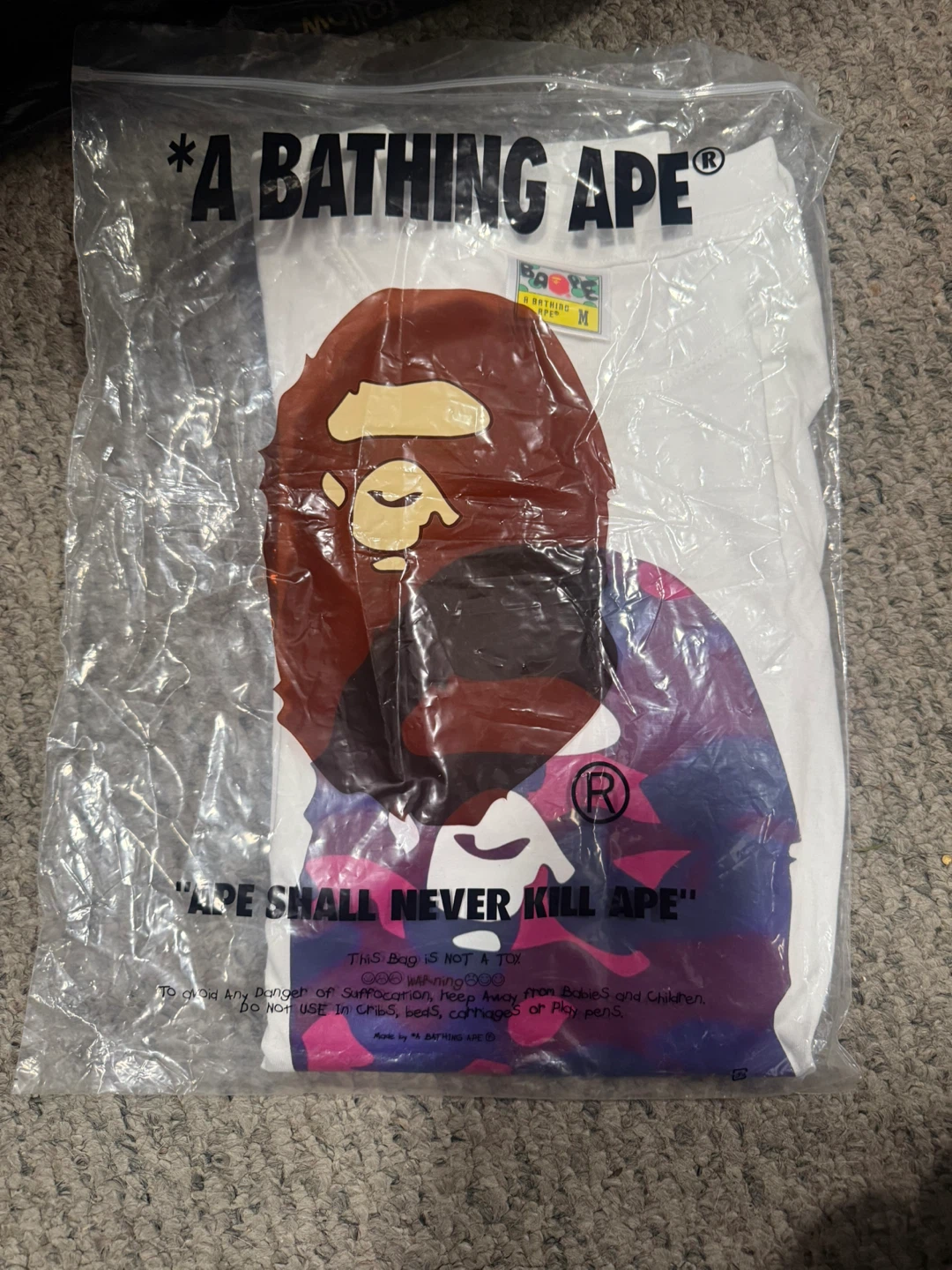 A Bathing Ape APE Head T-Shirt White Medium