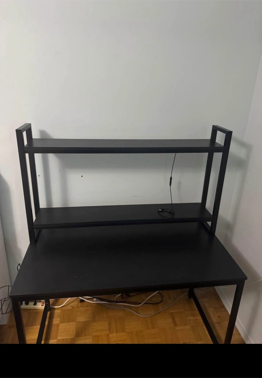 Black Computer Desk with Hutch