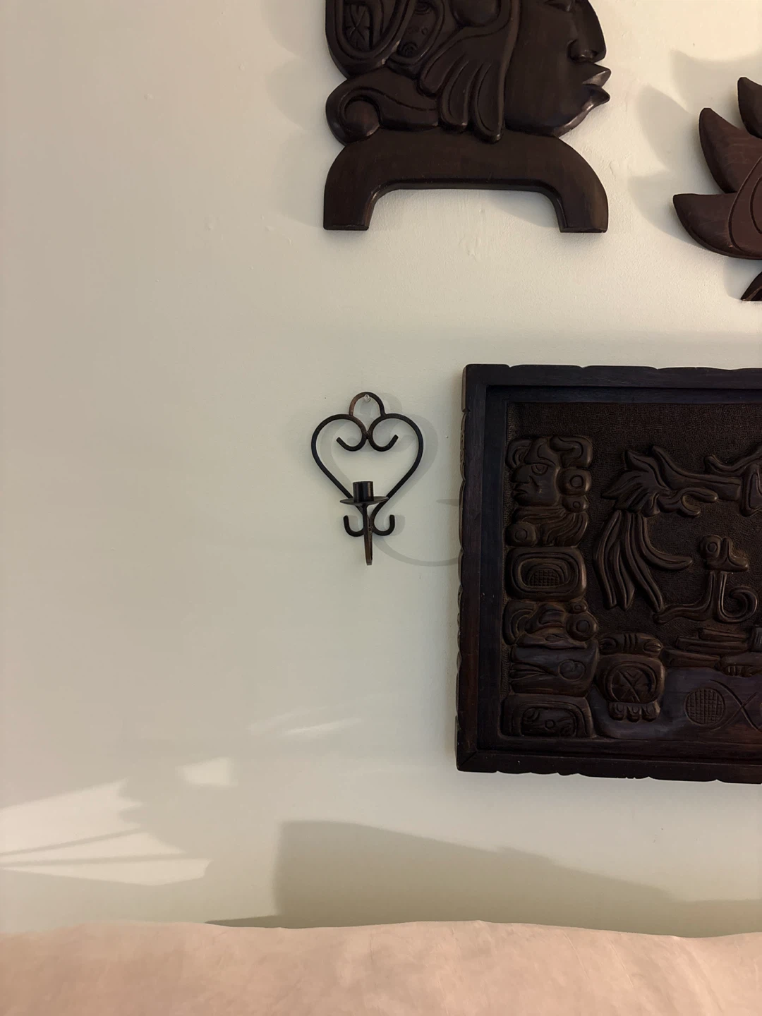 Set of 2 Metal Heart Wall Sconces