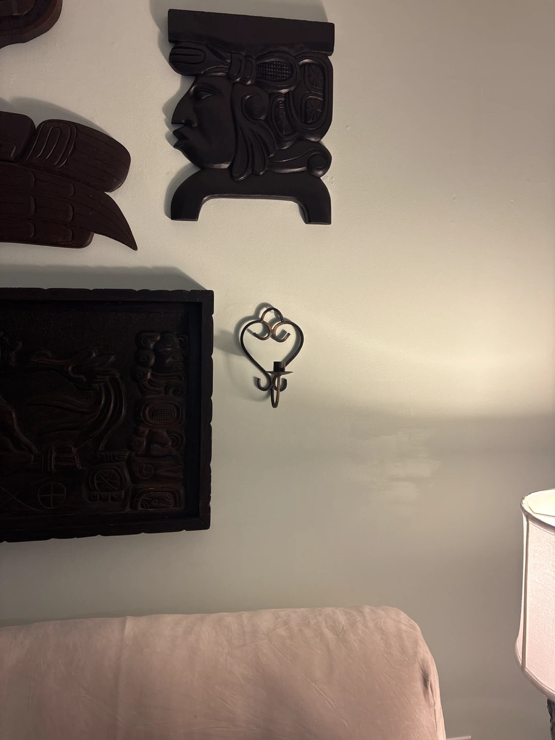Set of 2 Metal Heart Wall Sconces - photo 2
