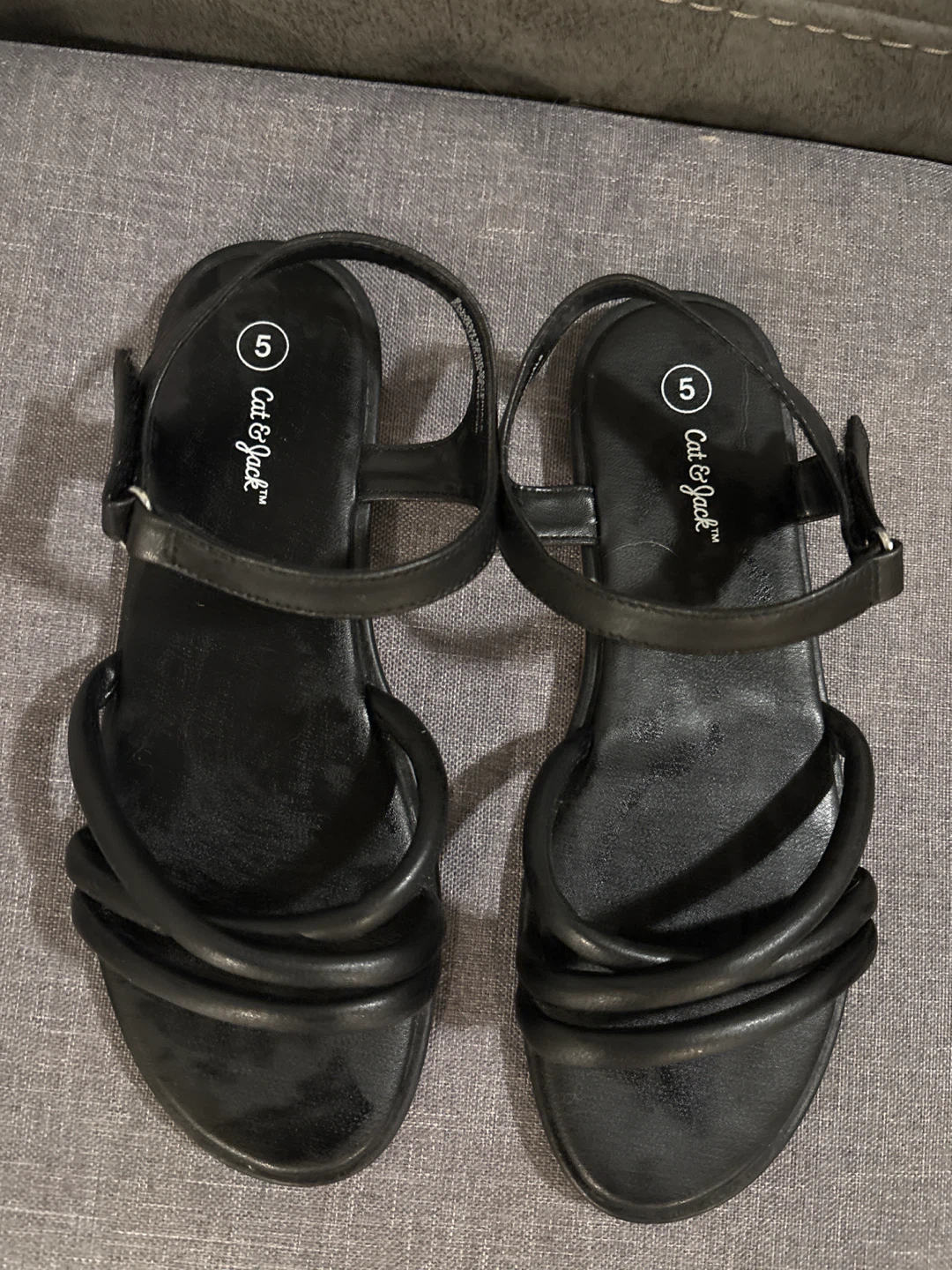 Cat & Jack Black Sandals Size 5