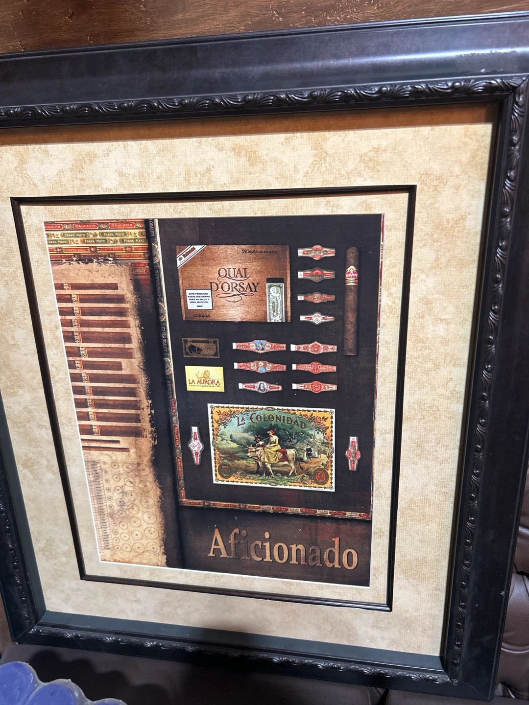 Aficionado Cigar Art Framed Print