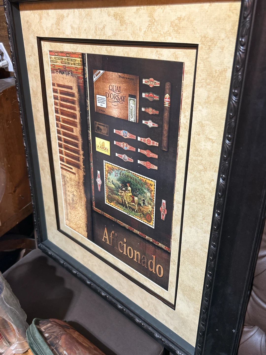Aficionado Cigar Art Framed Print - photo 2
