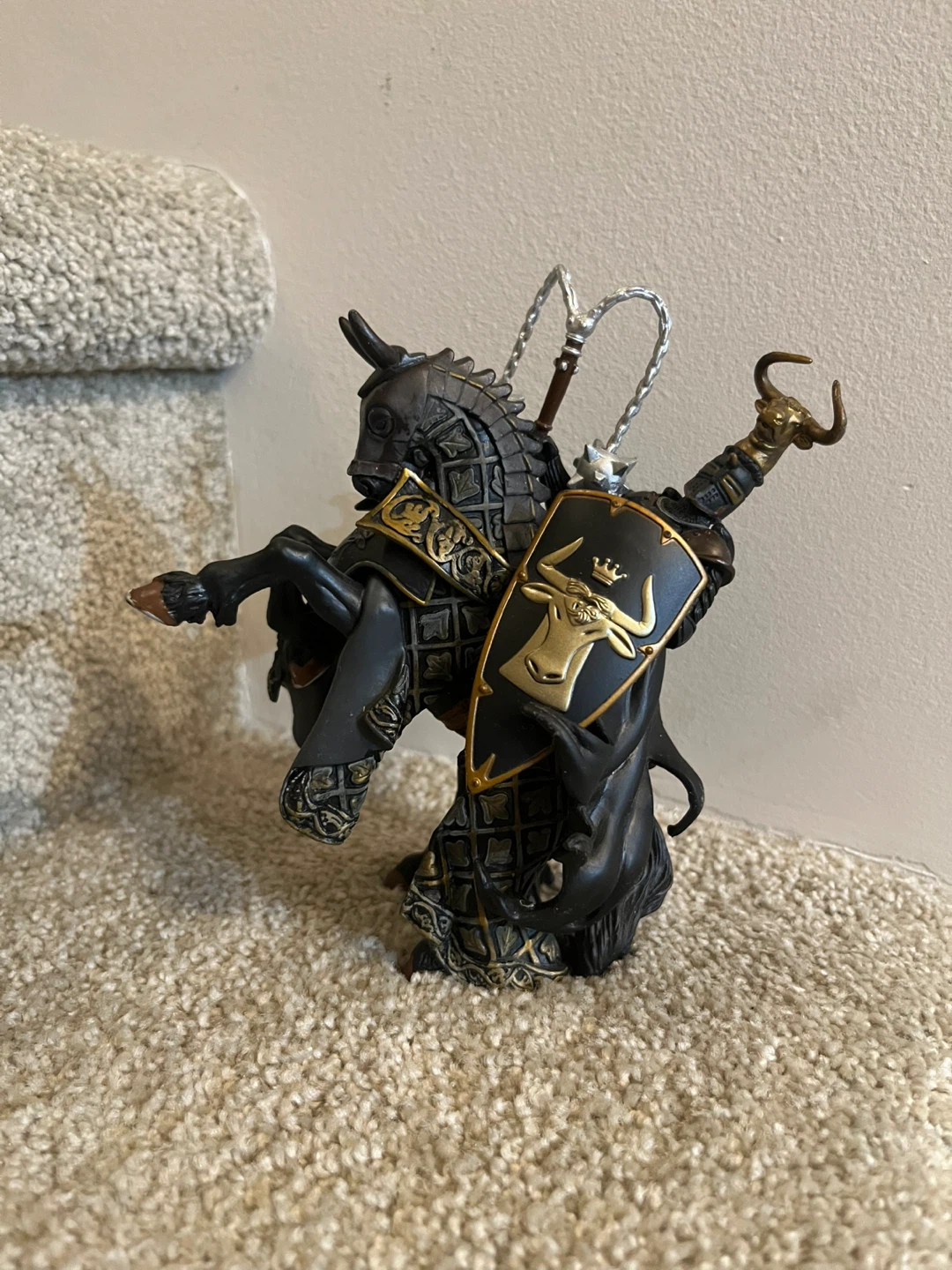 Schleich Black Knight on Horseback Figure