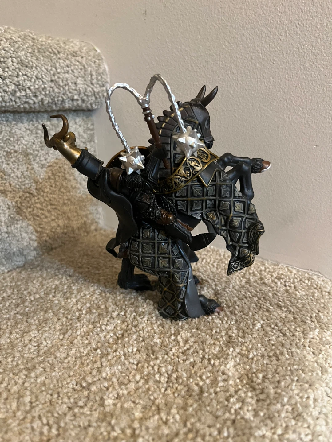 Schleich Black Knight on Horseback Figure - photo 2