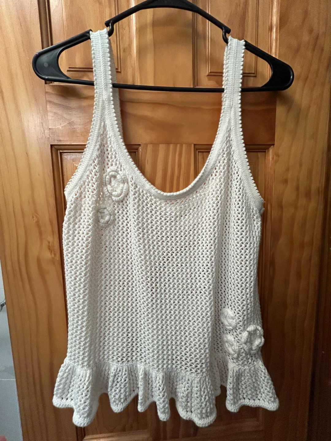 White Knit Women’s Peplum Top