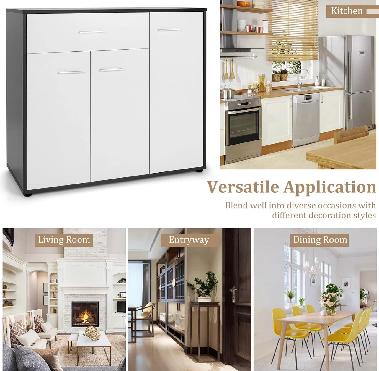 Modern Storage Cabinet with Drawer and Doors - photo 4
