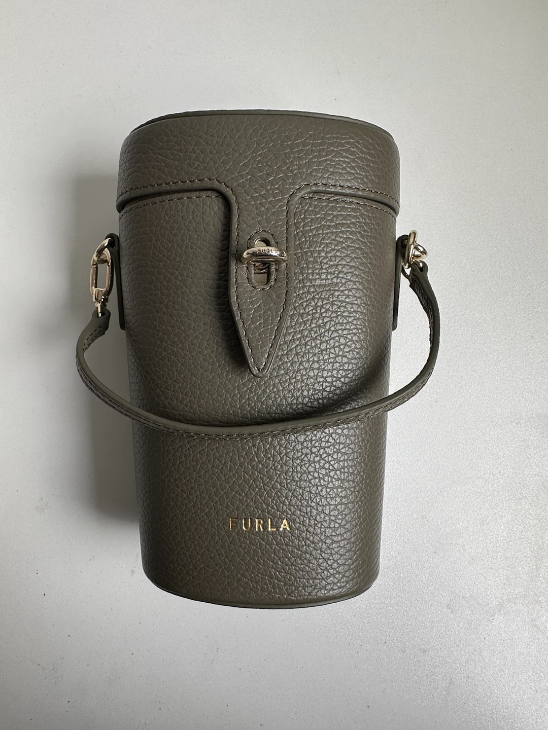 Furla Sage Leather Cylinder Crossbody Bag