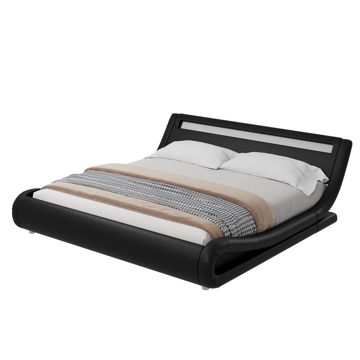 Wade Logan Charlesten Vegan Leather Platform Bed