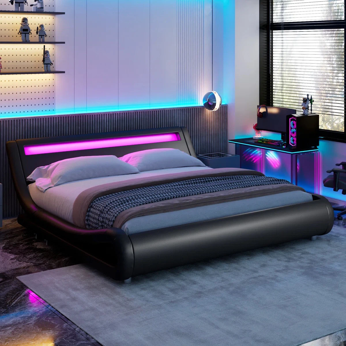 Wade Logan Charlesten Vegan Leather Platform Bed - photo 2