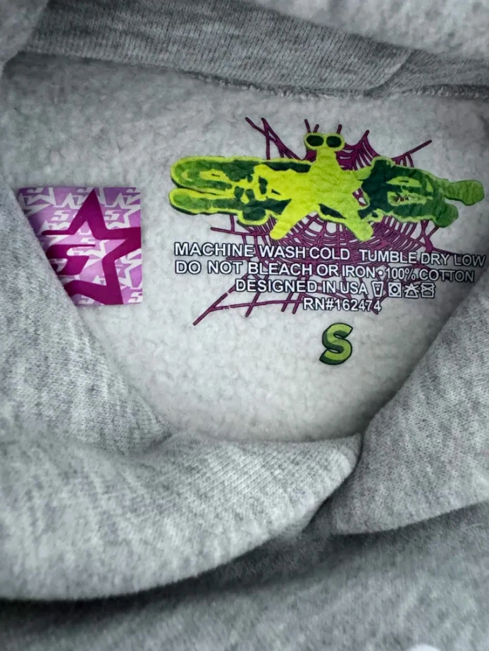 Grey Beluga Sp5der Hoodie - photo 3