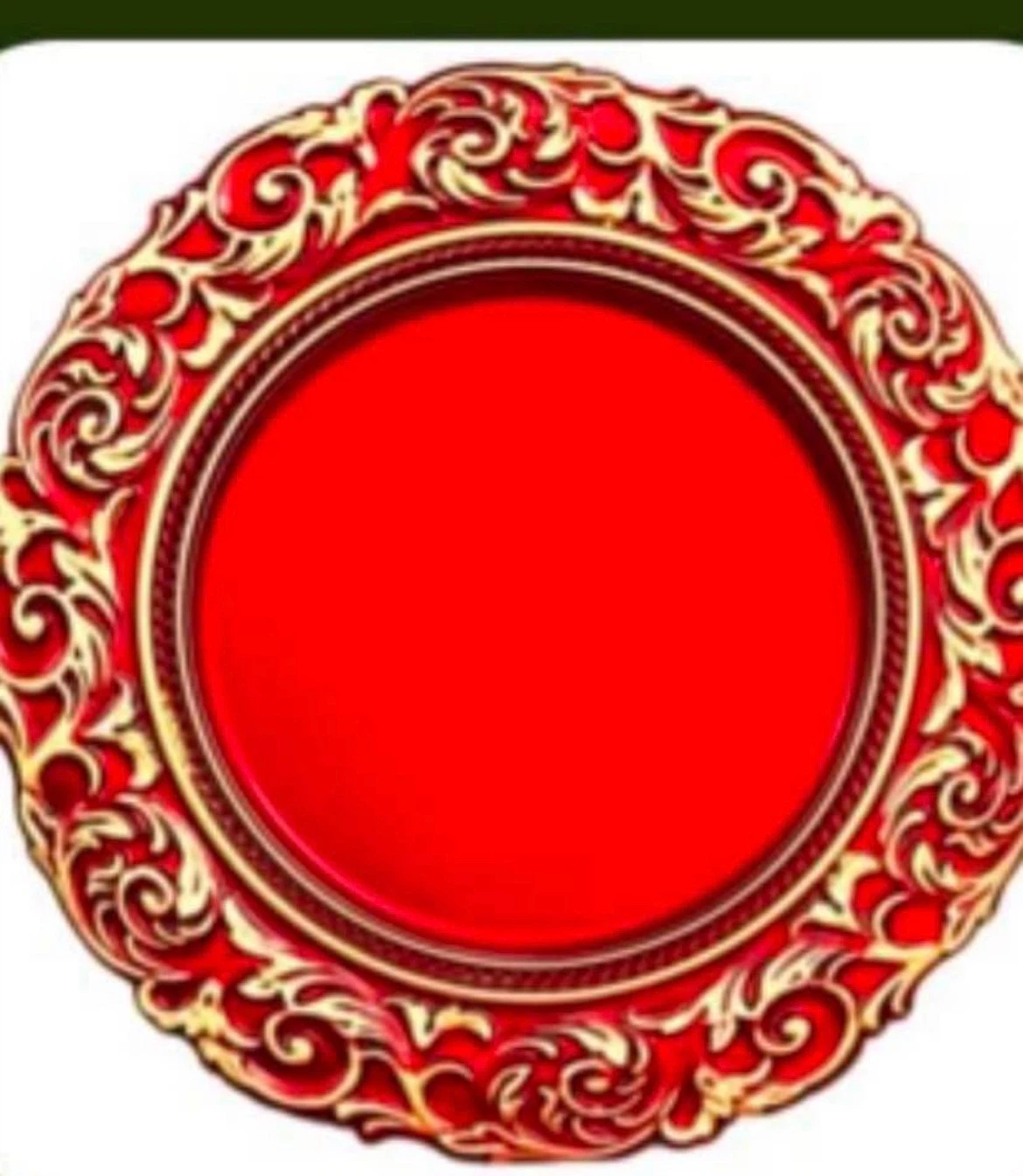 Red and Gold Decorative Charger Plates