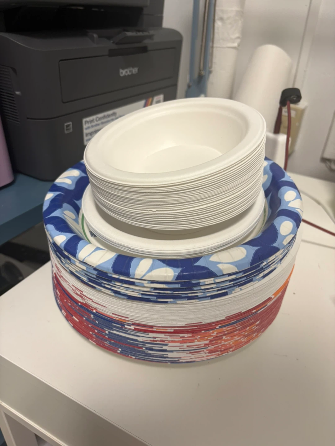 Assorted Disposable Paper Plates and Bowls - photo 2