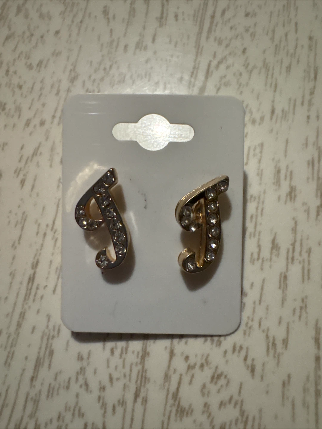 Initial J Stud Earrings
