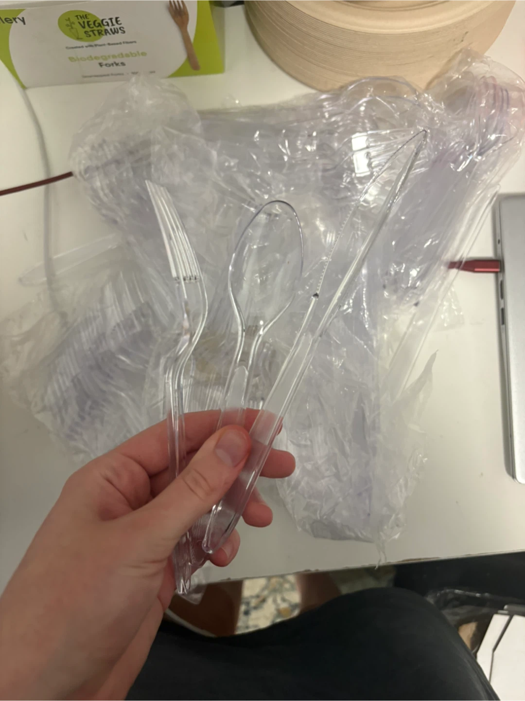 Clear Plastic Disposable Cutlery Set