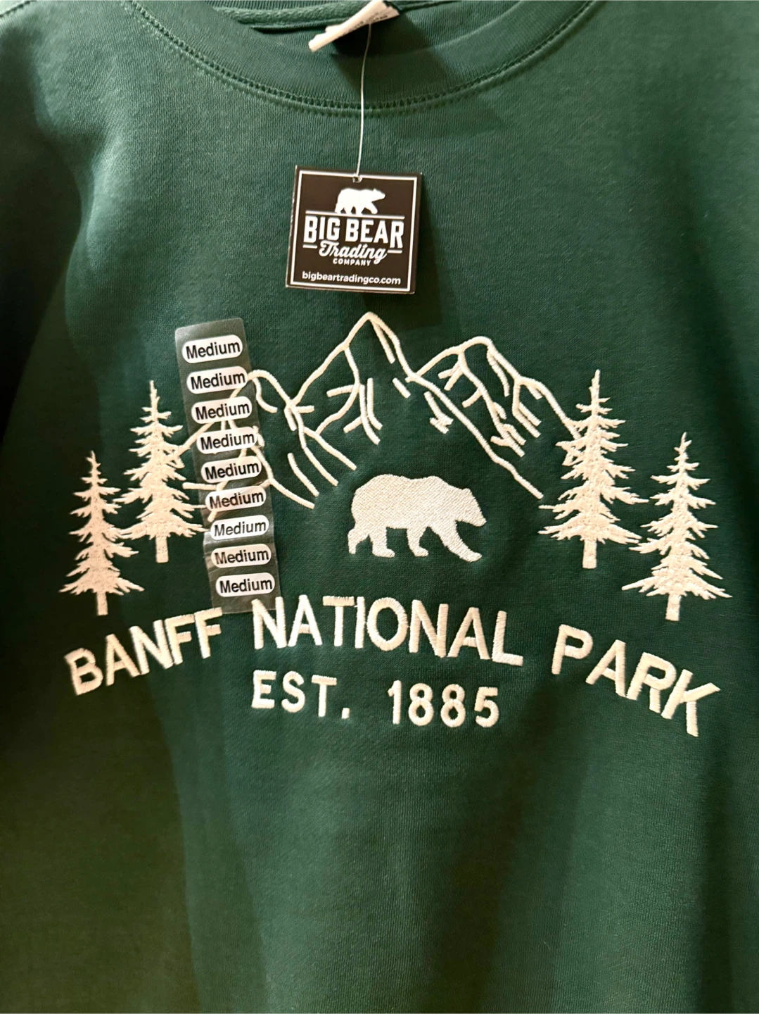 Unisex Beautiful Green Fleece Banff Sweatshirt - photo 2