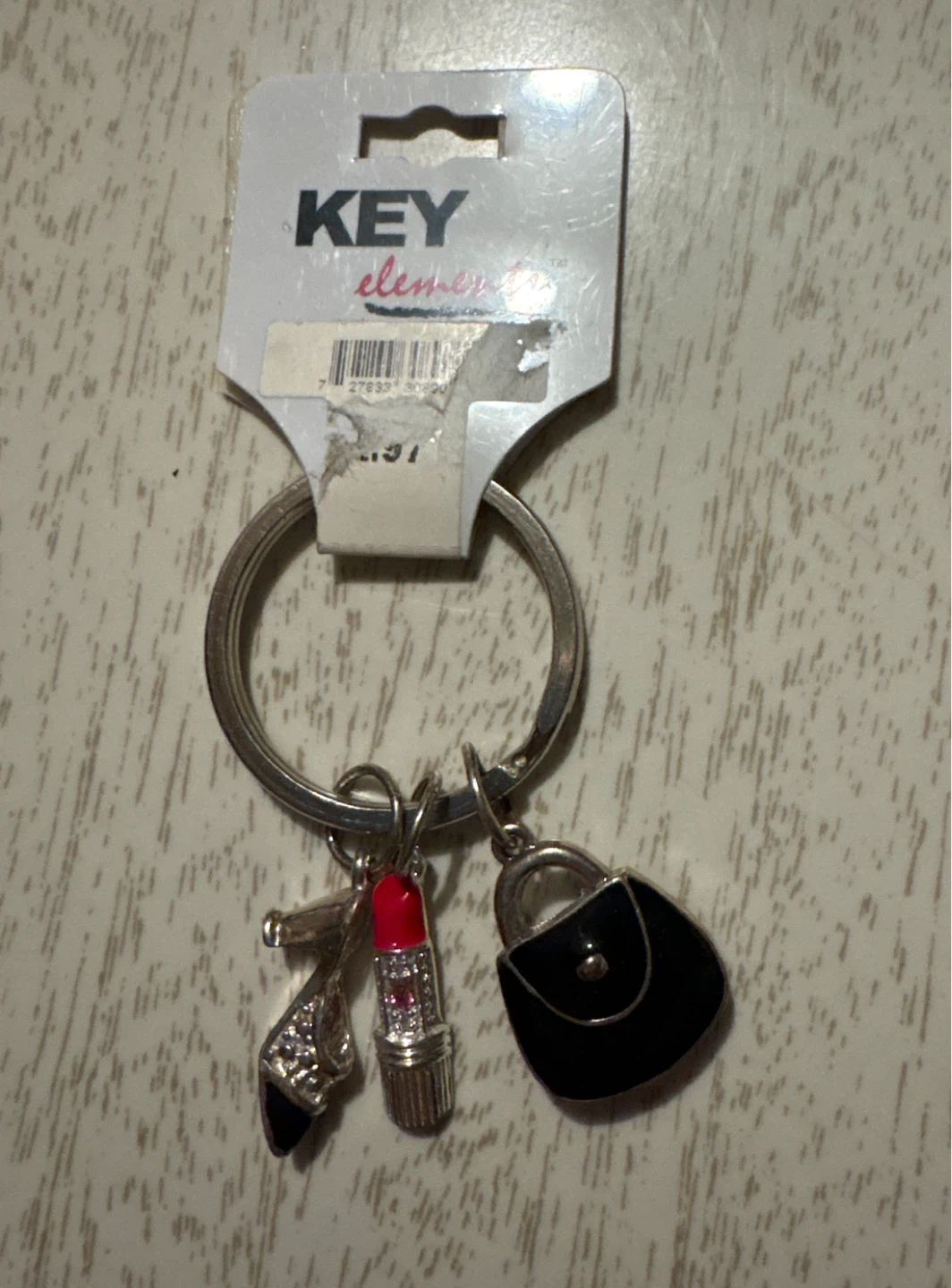 Key Elements fashion themed keychain