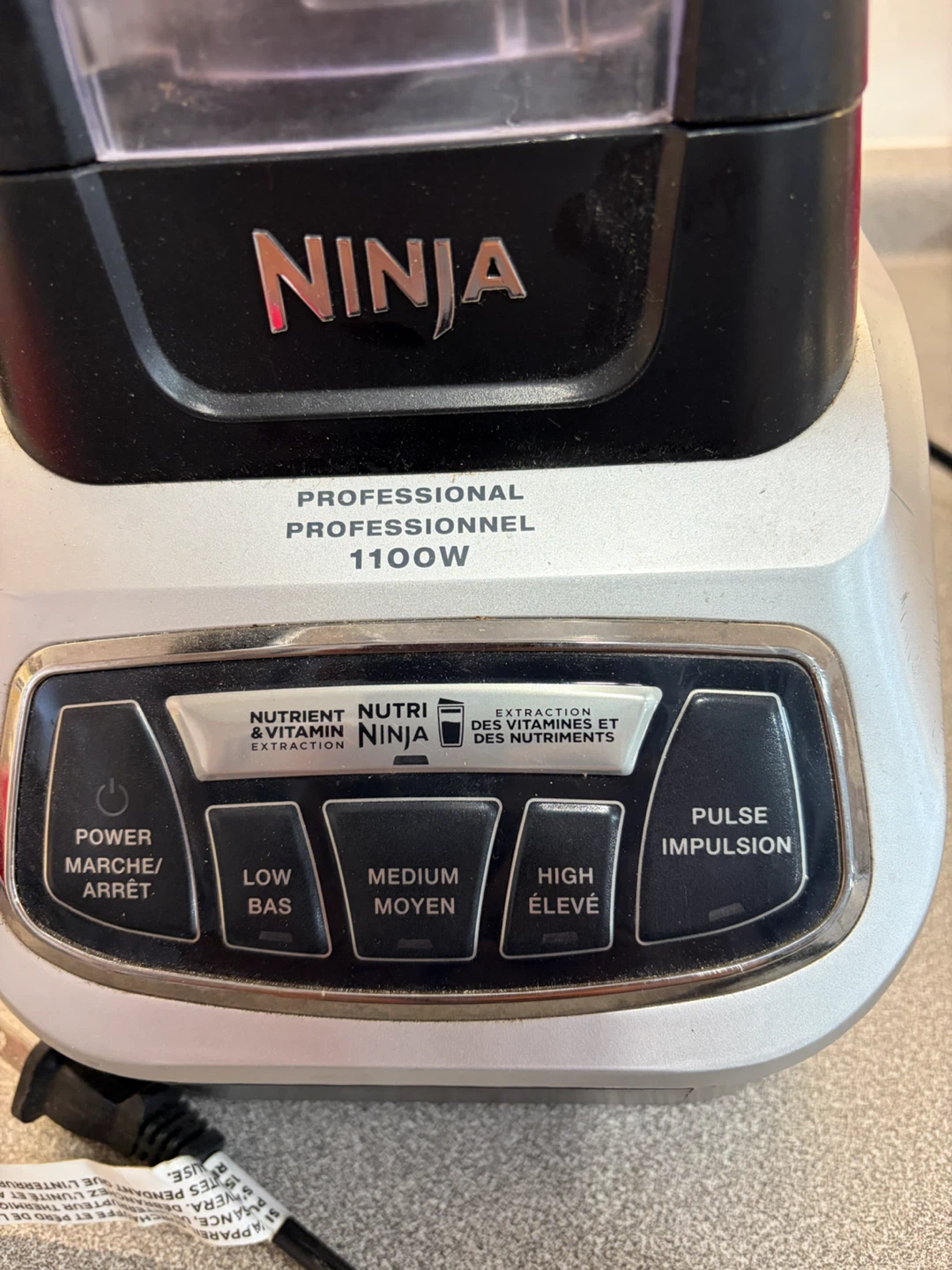 Ninja Professional 1100W Blender missing lid