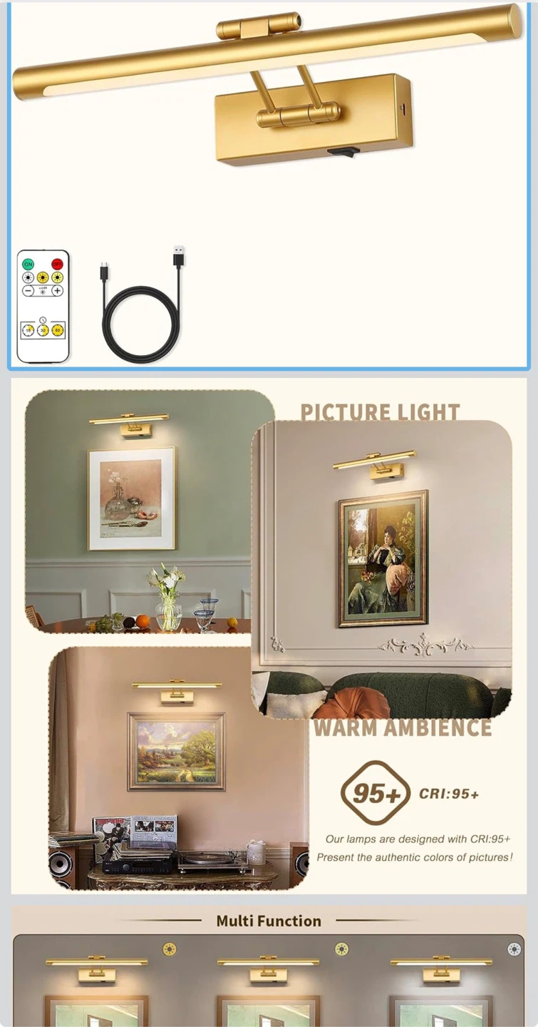 OUTON LED Picture Light - Gold