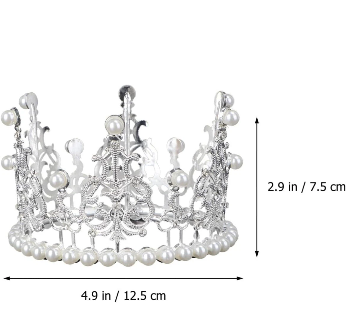 Decorative Pearl Cake Crown - photo 2