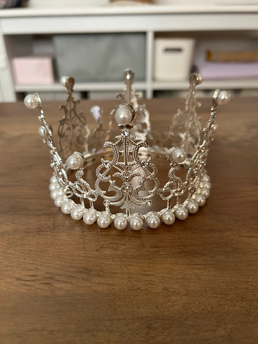Decorative Pearl Cake Crown - photo 3