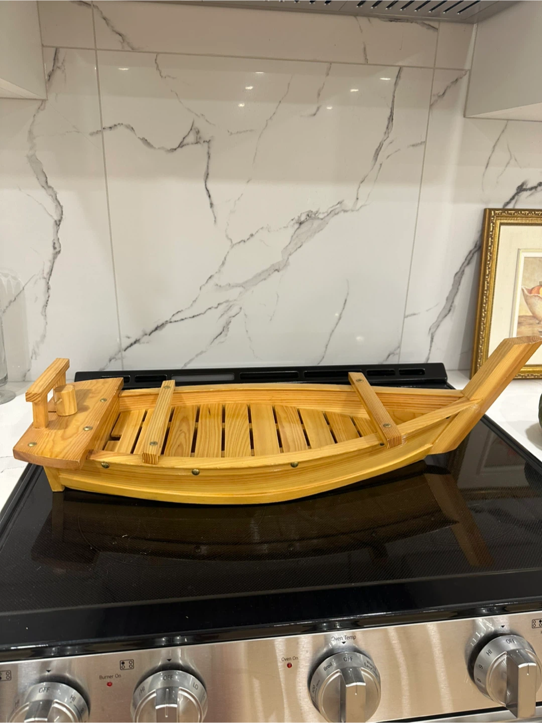 Wooden Sushi Serving Boat