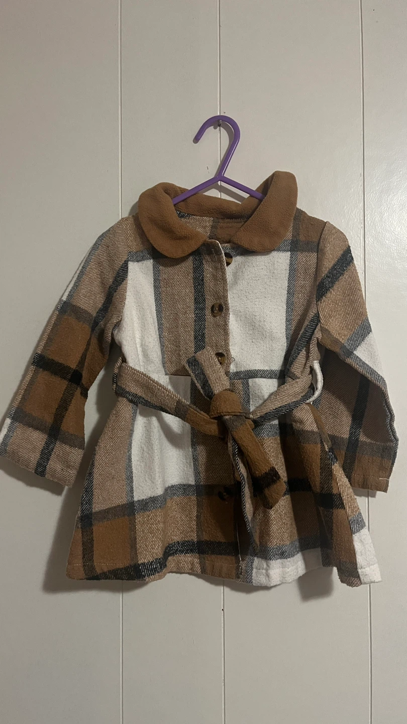 Toddler Plaid Wool-Blend Coat