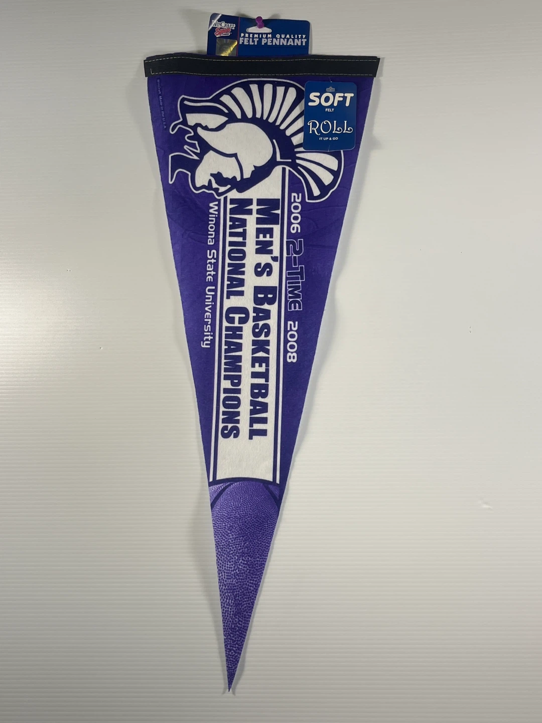 Winona State University Basketball Pennant