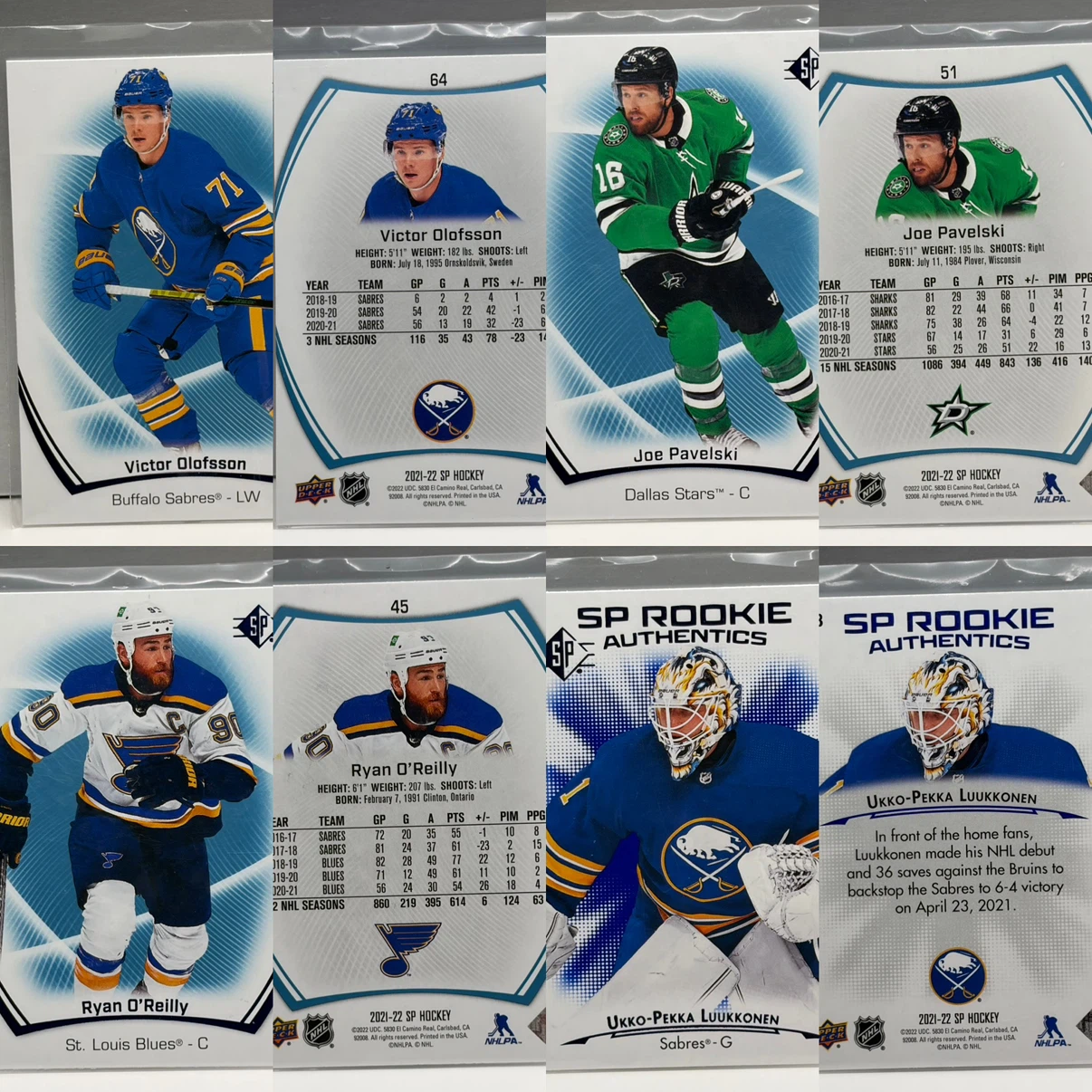 Lot of 24 2021-22 Upper Deck NHL Hockey Trading Cards - photo 3