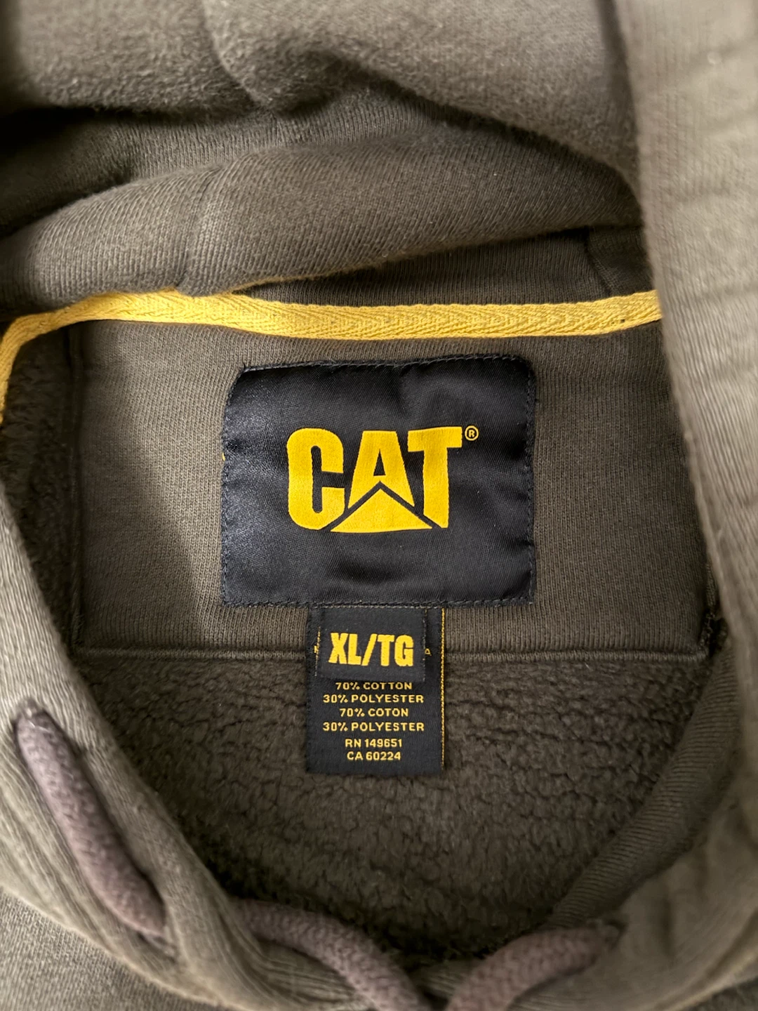 CAT Caterpillar Hooded Sweatshirt - Olive Green