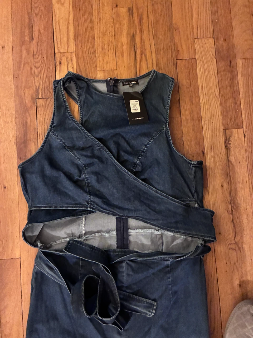 Fashion Nova Cut The Haters Denim Jumpsuit Size 2X - photo 2