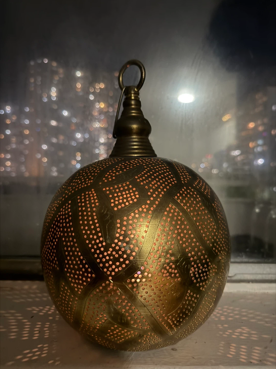 Ornate Brass Metal Lantern